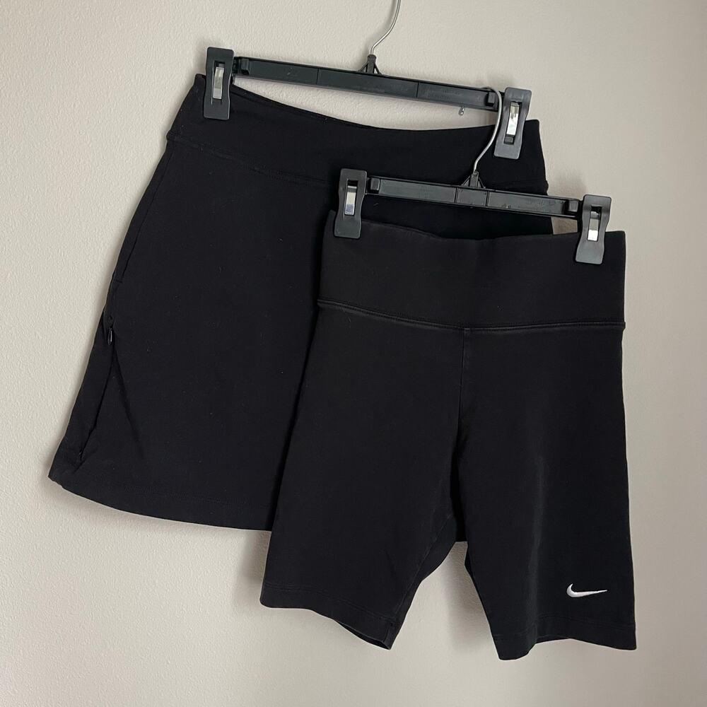 Athleta & Nike Black 2 Piece Shorts + Skirt Bundle (XS)